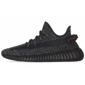 FU9007 adidas originals Yeezy Boost 350 V2 黑滿天星Black 網布 舒適運動 低幫 生活休閒鞋 男女同款 黑色