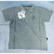 =好了啦要運動=MLB 中華隊 棒球服兒童 棉質休閒衣POLO衫 水手隊 鈴木一郎   6614204-027 灰色