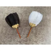 🌺廟口佛具🌺 羽毛扇 七爺扇 八爺扇 手工扇 神明扇子 扇子 白羽毛扇 黑羽毛扇 濟公扇 神尊拿