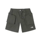(店+)【The North Face】北面THE NORTH FACE Urban Exploration 防風防潑水純色五分休閒短褲 男款 灰褐綠