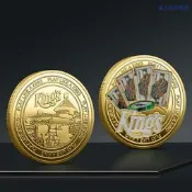 【朗月甄選】開運籌碼紀念章 拉斯維加斯幸運金銀幣 金屬壓牌器收藏禮品 （滿300出貨）