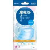 摩戴舒醫用口罩5入-成人天空藍【三友藥妝Tomod's】