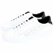 GIVENCHY 孔洞字母設計都市滑板鞋(白色)