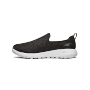 (店+)【SKECHERS】54600-BKW Skechers斯凱奇 GO WALK Max 一腳蹬軟底 網布織物防滑耐磨透氣 低幫跑步鞋 男款 黑白