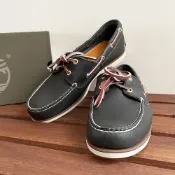 庫存品出清！TIMBERLAND 經典款 74036 男款．M版．海軍藍．白底．帆船鞋／休閒鞋