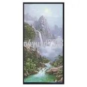 D立體掛畫 聚寶盆裝飾畫 風水靠山畫 流水生財 招財進寶 山水畫 客廳辦公室 送禮自用 臺灣現貨