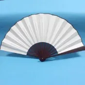大仿古空白裐扇子 雙面空白高級絹布扇子(白布面)長33cm/一袋10支入(定120)空白布扇子~5526