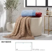 【木棉工房】螺紋竹纖維無撚紗浴巾-咖啡/藍/紅玫瑰 70x140cm  [限時促銷] 原價499