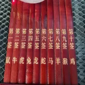 桃園出貨十二生肖抽籤筒一套12生肖搖籤竹筒雕刻透明抽籤竹筒遊戲道具定製