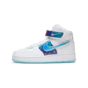 (店+)【NIKE 耐吉】DC2111-191 Nike Air Force 1 LX Good Game 炫彩鐳射 高幫 板鞋 女款 白藍 nike女鞋 運動鞋女 休閒鞋