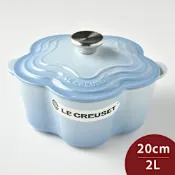 Le Creuset 山茶花鑄鐵鍋 海岸藍 20cm 法國製 湯鍋 燉鍋 (電磁爐 IH爐可用)