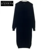 【DOKODEMO】max Mara Weekend 532601836750 海軍藍絲羊毛混紡高領針織洋裝 [二手]