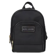 【MARC JACOBS】方牌LOGO尼龍前袋小後背包(黑色)