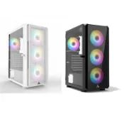米特3C數位 【享最高折300】TrendSonic 翰欣 R21 黑/白 電源下置 掀闔式玻璃電腦機殼