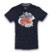 美國百分百【全新真品】Nike T恤 耐吉 短袖 上衣 T-shirt 深藍 吸汗 排汗 大尺碼 運動 男 M L號 F221