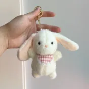 兔子吊飾 兔子鑰匙圈✨可愛小兔子毛絨鑰匙扣卡通情侶包包掛件女生公仔小玩偶書包掛飾品 裝死兔 絨毛兔