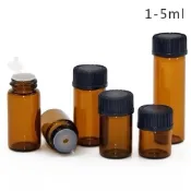 【台灣快速出貨附電子發票】茶色1ml 2ml 3ml 5ml拍拍瓶 分裝瓶1個 【嘉莉紋繡美甲美睫材料批發】