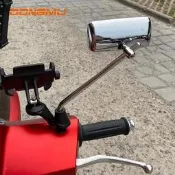 臺灣現貨高質感機車復古 後照鏡 方形後視鏡 手把鏡 端子鏡 照後鏡 咖啡 野狼 雲豹 KTR 偉士牌 金旺 檔車 通用♨