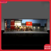 1比64迷你合金汽車模型 微縮動漫停車場場景 收納展示收藏擺件 金屬車身防塵盒 桌面男孩送禮小物 桌面擺件 拼裝玩具