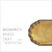艾苗小屋-日本進口 MONARCH 法式復古花邊橢圓形托盤