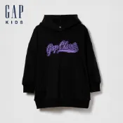 Gap 女童裝 Logo刺繡帽T-黑色(819501)