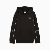 【PUMA】長袖上衣 男 帽T 歐規 ESS TAPE 黑 69169401