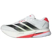 (店+)【adidas 愛迪達】JS4932 adidas Adizero Boston 13 舒適百搭 超輕 玻纖柱 專業 競訓 PU織物 低幫 休閒城市通勤跑步鞋 男款 白色 愛迪達男鞋 男運動鞋 男鞋