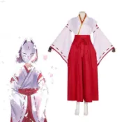 ✨台灣發貨✨巫女和服 COS服裝 巫女裝 日系女巫 動漫和服 原神cos服 巫女花散裡cos遊戲角色扮演服cosplay