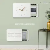 楓幕百貨 【全館免運】電錶箱裝飾畫帶鐘錶簡約掛鐘掛畫電閘配電箱遮擋時鐘免打孔遮醜