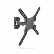 悅適影音教學導覽用品 LED-08A 32-47吋液晶電視旋臂壁掛架/電視牆面距離5.5-17.2cm/俯仰往上2°往下10°/左右旋轉180