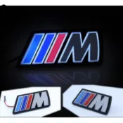 🌈五一車品 LED發光中網標 燈標logo 適用於BMW寶馬車頭標 三原色M標誌