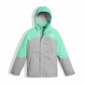 美國百分百【The North Face】防風連帽外套 TNF 保暖 夾克 兩件式 北臉 拼色 薄荷綠灰色 女 I803