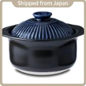 【2025正規品】銀峯陶器 (Ginpo Touki) 萬古燒 銀峯 菊花圖案 雙重蓋（二重蓋）土鍋／飯鍋（日本製）直火