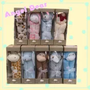 ✨Angel Dear 💜 動物嬰兒安撫巾(附盒，實品圖) 公雞.花兔.藍熊.長頸鹿.花豹.小猴.藍兔