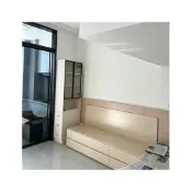 (店+)定製ENF級原木風實木沙發櫃羅漢床客廳帶抽屜硬板單人收納床
