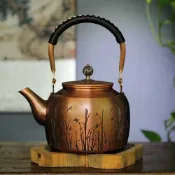 喜挖2店 【喜挖】大悲咒新款大容量紫銅泡茶壺多人用燒水壺功夫茶具煤氣灶用炭火燒