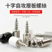 【現貨當天出貨🔥電鍍防鏽處理】十字自攻層板螺絲 隱藏式層板固定器 加厚承重 防鏽電鍍 DIY層板支撐件