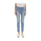 【Lee】出清品-女裝 牛仔褲 / 401 中腰合身小直筒 中藍洗水 / Urban Riders 系列(LL220125230)
