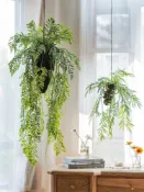 協貿國際日用品生活6館 掬涵仿真蕨類植物吊球吊飾空中垂吊掛飾綠植花藝壁掛櫥窗裝飾森系