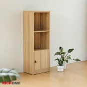 RICHOME【限量優惠】格麗塔三層一門置物櫃(E1板)(美背設計) 書櫃 收納櫃 置物櫃 BO392
