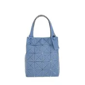 ISSEY MIYAKE 三宅一生 BAOBAO 新款PRISM PLUS三角格皮質5X4小型手提包 (灰藍)