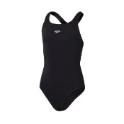 【SPEEDO】ECO ENDURANCE+ 女運動連身泳裝-游泳 泳衣 黑深灰(SD8135170001)