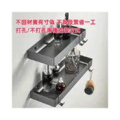 (店+)沐風精品 浴室304不銹鋼置物架高端四方瀝水籃北歐洗手間雙層架廁所洗漱臺