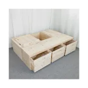 (店+)榻榻米DIY 木箱收納箱實木儲存箱臥室飄窗櫃門口換鞋凳榻榻米地臺櫃木箱拼床