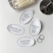 [Day's select] Thank you & Love you韓式橢圓黑白貼紙 封口貼 出貨貼紙 包裝貼 感謝貼