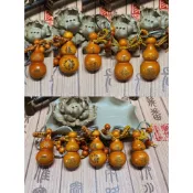 【台灣現貨】結緣小物桃木葫蘆吊飾 隨身鑰匙圈 吊墜雕刻工藝品 八卦福 平安福 佛蓮花 招財進寶 出入平安 葫蘆鑰匙扣