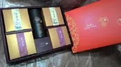 金彩食品好伴禮台南名物 3 款 5 項：牛蒡茶 2 盒+台灣牛蒡黑豆茶 2 盒+柚仔蔘 1 罐。蔴鑽農坊製造、金彩堂經銷