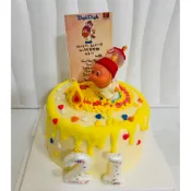 寇比 卡通人物 吹泡泡 造型蛋糕 蛋糕 生日蛋糕