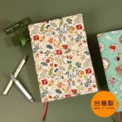 珠友DI-52063/A5/25K 台灣花布可調式棉麻布書衣/書皮書套/媽媽寶寶手冊適用/書本保護套/布質書衣/花布書衣