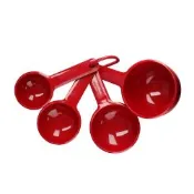 《KitchenAid》美國 好握量杯4件(櫻桃紅) | 料理匙 量勺 量杓 調理匙